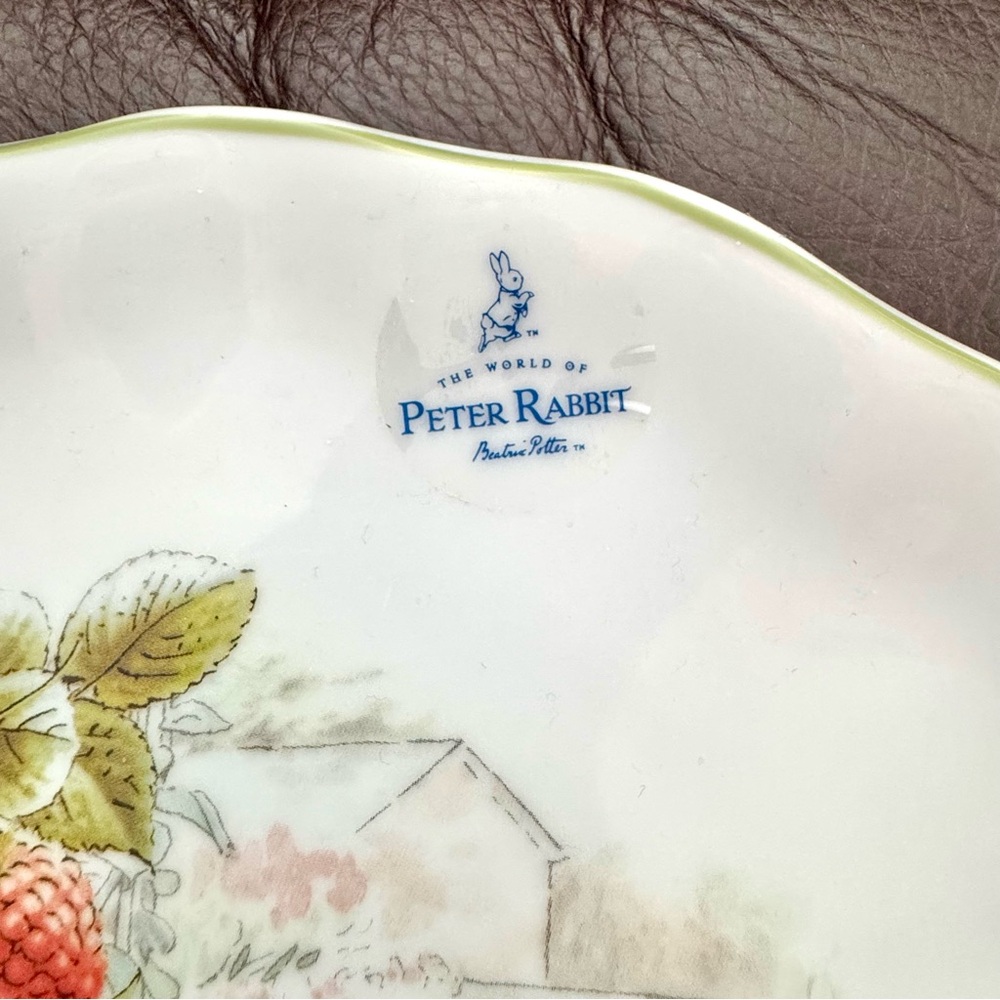 Peter Rabbit & Mrs. Rabbit with Strawberries Decorative Dinner Plate - Picture 2 of 5